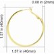 thumbnail image 3 of 925 Sterling Silver Hoop Earrings,18K Gold Plated Polished Round Hoop Earrings For Women,Girls' Gifts, 3 of 4