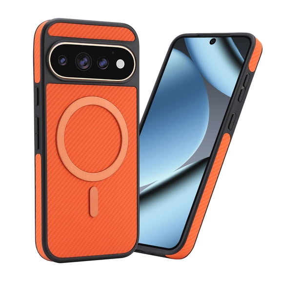 Mynvo for Google Pixel 11 Pro XL Case, Slim Fit Back Cover Anti-Scratch Shockproof Protective Support Wireless Charging Shockproof Protective Non-Slip for Women Men, Orange