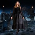 thumbnail image 3 of Disfraces de Halloween para mujer, disfraz retro de Halloween, vestido de manga larga, disfraz de bruja, vestido largo de malla, disfraz de Halloween para mujer, 3 of 5