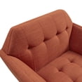 thumbnail image 6 of Lounge Chair,Leisure Single Sofa Chair with Soft Back and Solid Wood Legs,Upholstered Accent Chair with Armrest for Living Room Apartment Office, Orange, 6 of 7