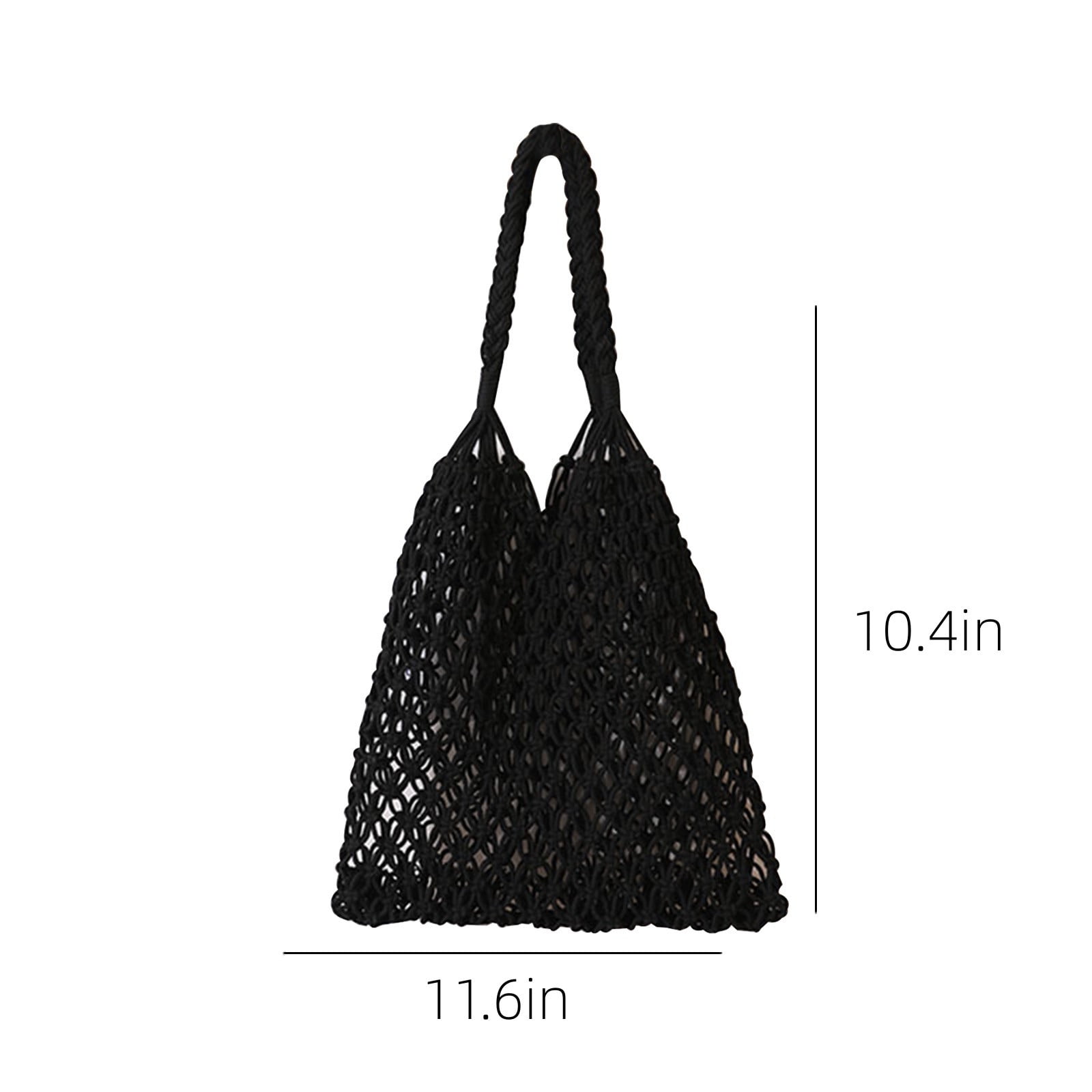 Specollect Clearance 4Pcs Crochet Backpack Flap Drawstring Shoulders Bag Summer Beach Woven Tote Bag, Straw Rattan Raffia Bucket Bag, Handmade Basket Handbag