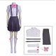 thumbnail image 3 of Disfraz de anime Cicadas Cry para mujer, vestido de manga corta, falda plisada, chaleco color caqui, sombrero, traje de carnaval para Halloween, 3 of 5