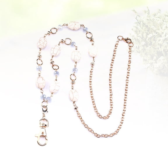 WHAMVOX Lanyards for Neck Chunky Pendant Sweater Chain Fashionable ID Necklace