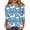 Dark Blue, variant on OIOLOYJM Easter Shirts for Women 2026 Casual Rabbit Print Shirts 3/4 Sleeve Crew Neck Tunic Tops Trendy Lightweight T-Shirt White 4XL