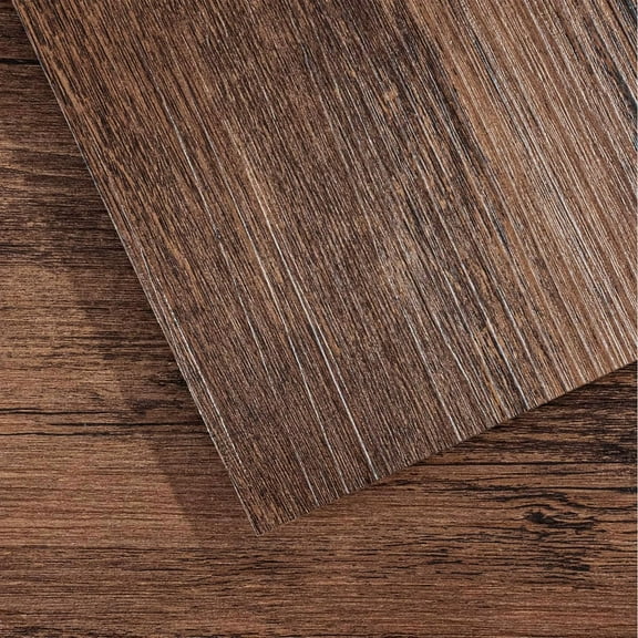 Peel and Stick Vinyl Flooring 36 Pack 54 Sq.Ft, Waterproof Vinyl Flooring Peel and Stick for Office, Living Room, Bathroom, Kitchen - Unique Design, Easy to Install Floor, Brown