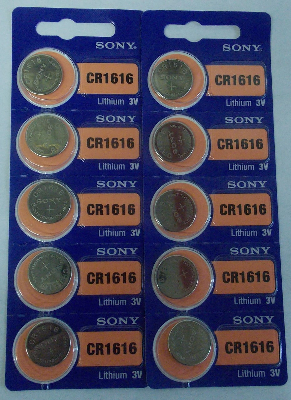 Sony Murata CR1616 3V Lithium Coin Battery 10 Pack + 30 Off
