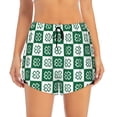 thumbnail image 2 of Logiee Happy saint Patricks day Print Women 2 in 1 Running Shorts,High Waisted Athletic Shorts,Gym Workout Shorts with Liner Pockets-Large, 2 of 7