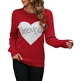 thumbnail image 2 of Heart Sweaters for Women Valentine's Day Long Sleeeve Pullover Sweaters Knitted Warm Sweater Shermie, 2 of 6
