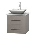 thumbnail image 7 of Wyndham Collection Centra 24 inch Single Bathroom Vanity in Gray Oak, Ivory Marble Countertop, Avalon Ivory Marble Sink, and No Mirror, 7 of 7