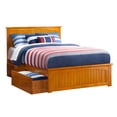 thumbnail image 4 of AFI Nantucket Full Solid Wood Platform Bed with 2 Drawers in Caramel Latte, 4 of 10