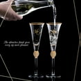 thumbnail image 6 of Mr & Mrs Toasting Flutes with Gold Rim And Rhinestones, 6 of 7