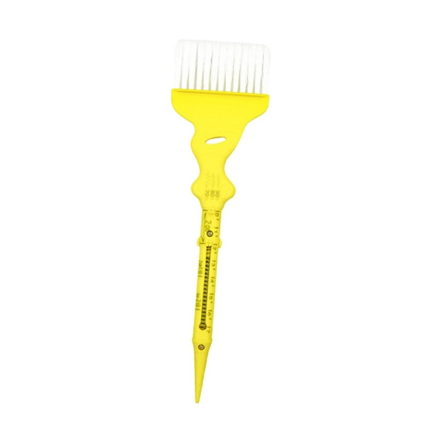 Peine para teñir el cabello Perfecl Amarillo, cepillo para teñir, escala graduada profesional