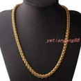 thumbnail image 3 of 3/4/5/6/7MM Women Men Chain Stainless Steel Wheat Braided Gold Tone Necklace Hot, 3 of 3
