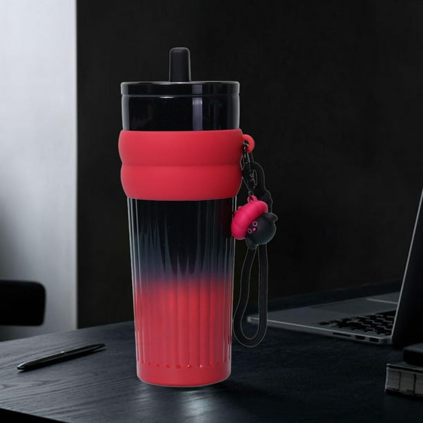 Vaso térmico portátil de 710 ml con tapa, regalo de cumpleaños, a prueba de fugas, reutilizable, botella de agua térmica para el trabajo y el hogar. Rojo