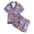 thumbnail image 5 of NIEWTR Halloween Pajamas Toddler Girls Halloween Pajamas Sets Sleeping Pants Cute Print Home Short Sleeve Shorts Pajama Set Full Suit Clothes, 5 of 5