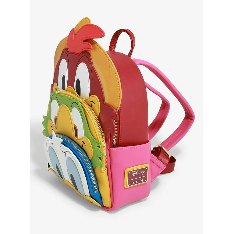 Box Lunch Exclusive The Three Caballeros Figural Mini Backpack Vegan PU Leather