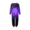 thumbnail image 4 of Family Halloween Pjs Matching Sets Halloween Print Long Sleeve Zippered One Piece Pajama Hooded Jumpsuit Winter Halloween Pjs Family Set, 4 of 4