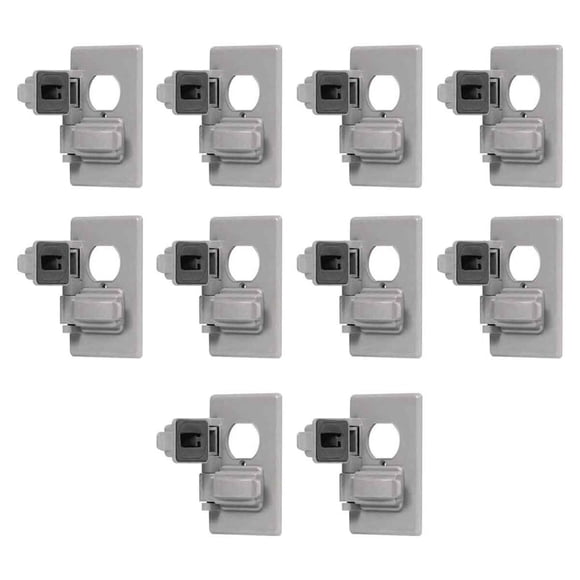 Pack de 10 Placas Doble Intemperie Abs gris
