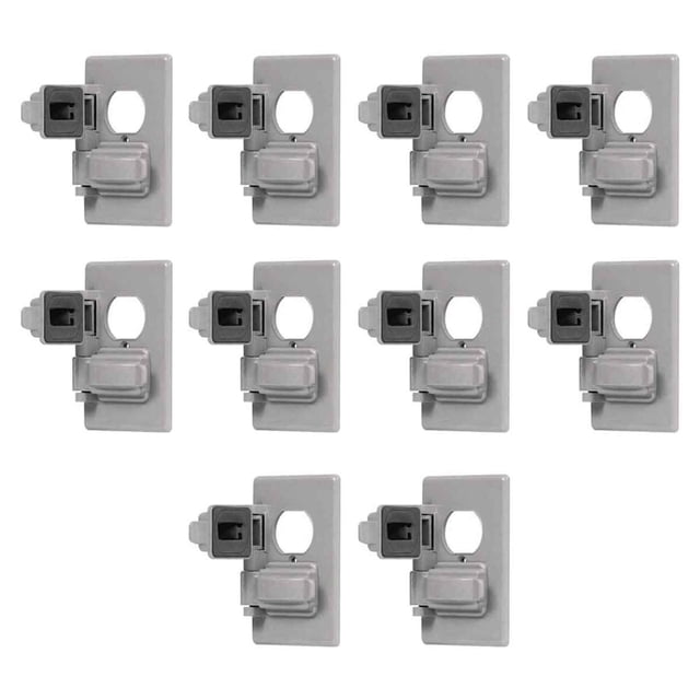 Pack de 10 Placas Doble Intemperie Abs gris