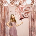 thumbnail image 5 of Hegbolke 18th Birthday Party Decoration Kit with Sash & Balloons, Rose Gold (52 Pack), 5 of 7