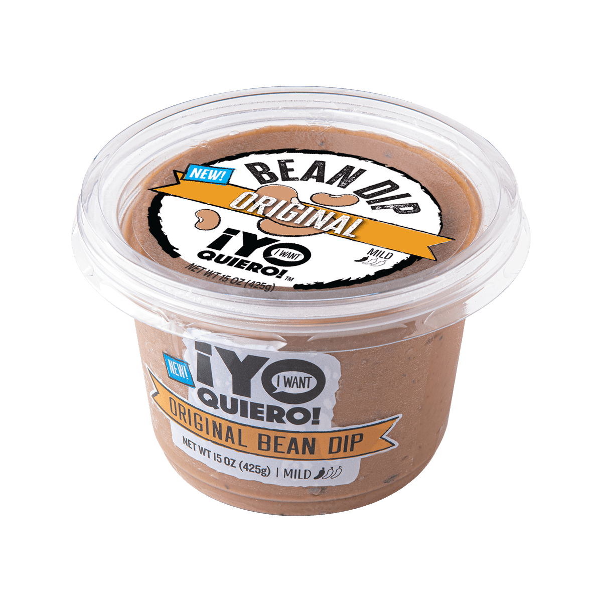 Yo! Quiero Mild Black Bean Dip, 15 oz, Flavorful, Creamy & Ready to Serve