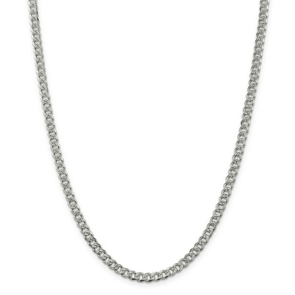 Primal Silver Sterling Silver 4.5mm Pave Curb Chain