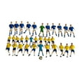 thumbnail image 2 of 11x figuras de fútbol en miniatura figuras de fútbol accesorios fotográficos realistas Tiny People Modelo para decoración de escritorio mesa de arena amarillo, 2 of 8