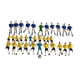 thumbnail image 2 of 11x figuras de fútbol en miniatura figuras de fútbol accesorios fotográficos realistas Tiny People Modelo para decoración de escritorio mesa de arena amarillo, 2 of 8