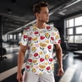 thumbnail image 3 of Wukai Tulips Flowers Print Men's Short-Sleeved Mesh T-Shirt,Quick-Dry Short Sleeve Workout T-Shirt-6X-Large, 3 of 8