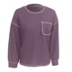 thumbnail image 4 of Gibobby Suéteres de invierno de punto Suéter de punto sin capucha de color sólido con parte superior suelta de otoño e invierno para mujer (Morado, M), 4 of 5