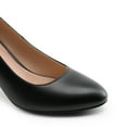 thumbnail image 2 of BURUDANI Women's Block Heels Closed Toe High Chunky Rounded Toe Pumps Comfortable Slip On Work Shoes, 2 of 6