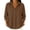 40-Coffee, variant on Women Waffle Knit Henley Shirt 3/4 Sleeve Collared Half Button Pullover Top Loose Drop Shoulder Casual Blouse For Daily Business Occasions S