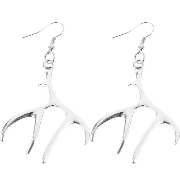 KAKOWELY 1 par de pendientes con elementos de astas simples, joyería creativa de cuerno de ciervo, regalo de Navidad