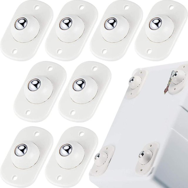 8 ruedas giratorias autoadhesivas mini ruedas giratorias de acero inoxidable Pegar Rueda Universal Rotación 360 Grados ABM