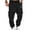 Black_#03, variant on Mens Work Pants Cargo Sherpa Drawstring High Waist Trousers Fall Winter Casual Cargo Pants,Dark Gray L