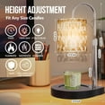 thumbnail image 2 of Fragrance Candle Warmer Lamp with 2 Bulbs Electric Candle Warmer with Timer & Dimmer for Home Decor Wax Melt for Small Large Size Jar Candles Retro Wooden Base, 2 of 13