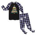 thumbnail image 6 of Cathalem Christmas Pajamas Matching Sets, Xmas Pjs Sets Graphic Print Plaid Sleepwear Outfits Purple 8-9 Years, 6 of 6