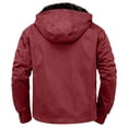 thumbnail image 5 of Fgnfyis Winter Jackets for Men Warm Jacket with Hood and Zip Thermal Lined Windproof Thick Hooded Casual Outerwear Mens Coat Red XXL, 5 of 6