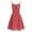 Red, variant on Women Ditsy Floral Tie Ruffle Front Spaghetti Straps Dresses Green S