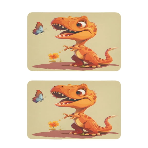 2 Pcs Strong Fridge Magnets Cartoon Dinosaur and Butterfly Refrigerator Magnets Sticker Decor for Whiteboards Locker 4"x2.5"