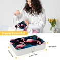 thumbnail image 5 of Flamingo PU Leather Travel Jewelry Organizer Box with Removable Compartment and Bracelet Holder, 5 of 6