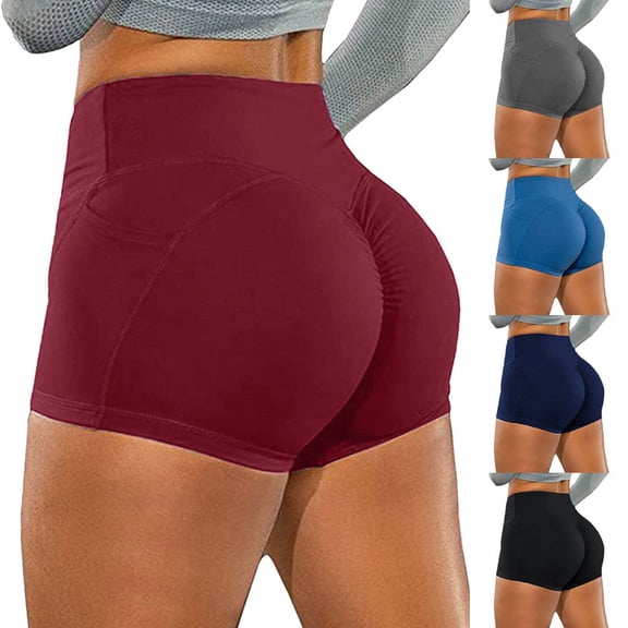 LILIYA Compression Shorts Women Tight Workout Shorts Stretchy Soft Comfy Breathable Biker Shorts Lightweight Casual Fitness Yoga Shorts