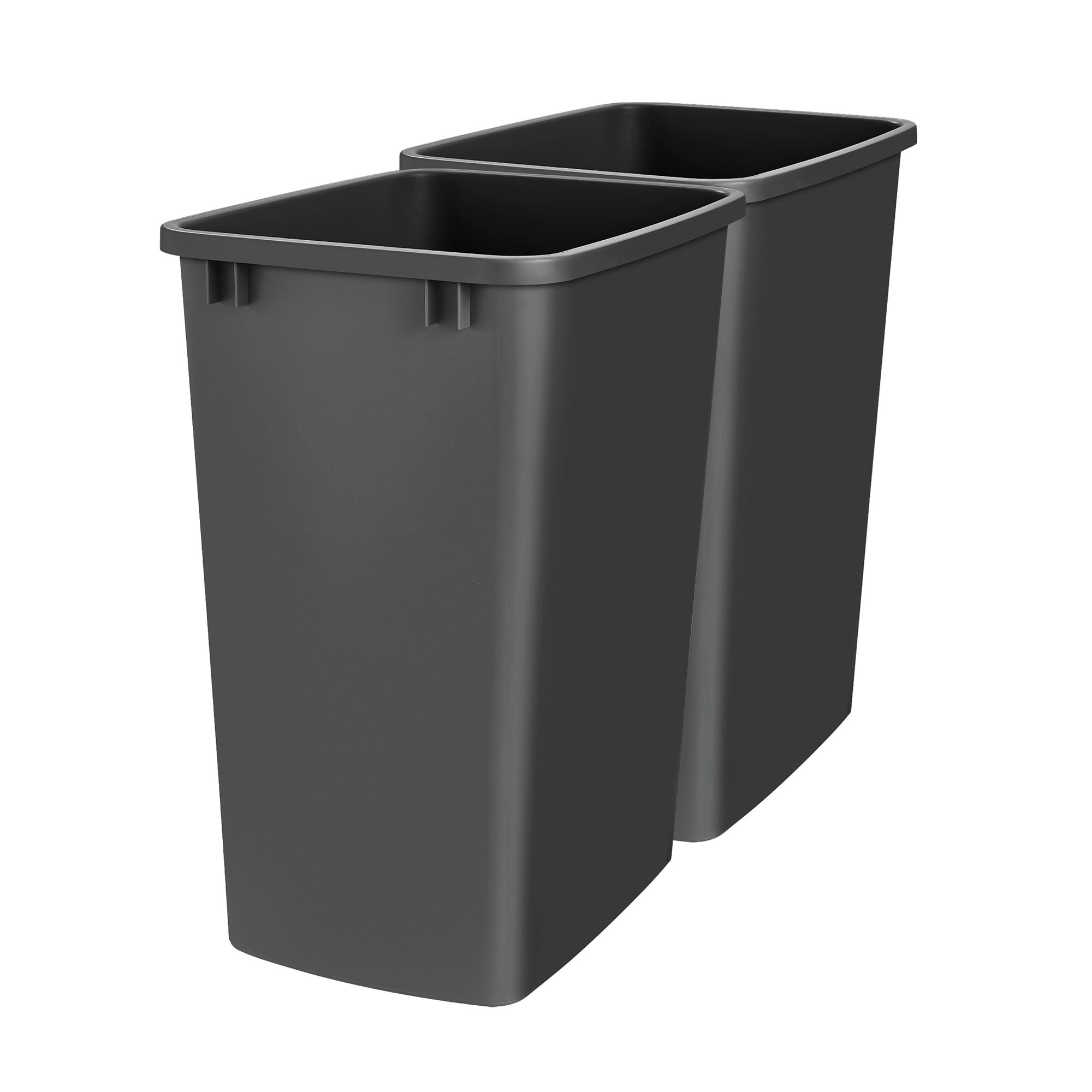 Rev-A-Shelf 35 Qt Under Sink Trash Can Replacement, Plastic, Black, RV-35-18-52