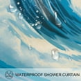 thumbnail image 3 of Dolphin Waterproof Bathroom Curtain Set with Hooks - Printed Shower Curtain for Bathroom Decoration, 3 of 5