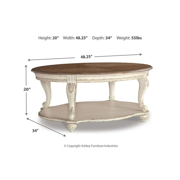 Realyn Coffee Table - White/Brown Realyn Coffee Table - White/Brown