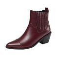 thumbnail image 1 of jsaierl Plus Size Ladies Autumn And Winter Boots Pointed Toe Thick High-heeled Boots, 1 of 9