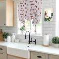 thumbnail image 5 of Cartoon Car Tie Up Curtains for Windows, Adjustable Balloon Window Shades, Funny Red Black Fire Truck Print Vintage Kitchen Window Treatments Farmhouse Short Curtains with Rod Pocket 42"x45", 5 of 8