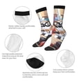 thumbnail image 3 of Masiiu Bluey Pattern Adult Crew Socks, Breathable Color-Block Mid-Calf Socks, Comfortable for Daily Wear and Sports, 3 of 6
