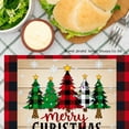 thumbnail image 3 of Jbralid Christmas Plaid Tree Design Placemat Set of 6 for Home Kitchen Table Decor 12x18 inch, 3 of 5