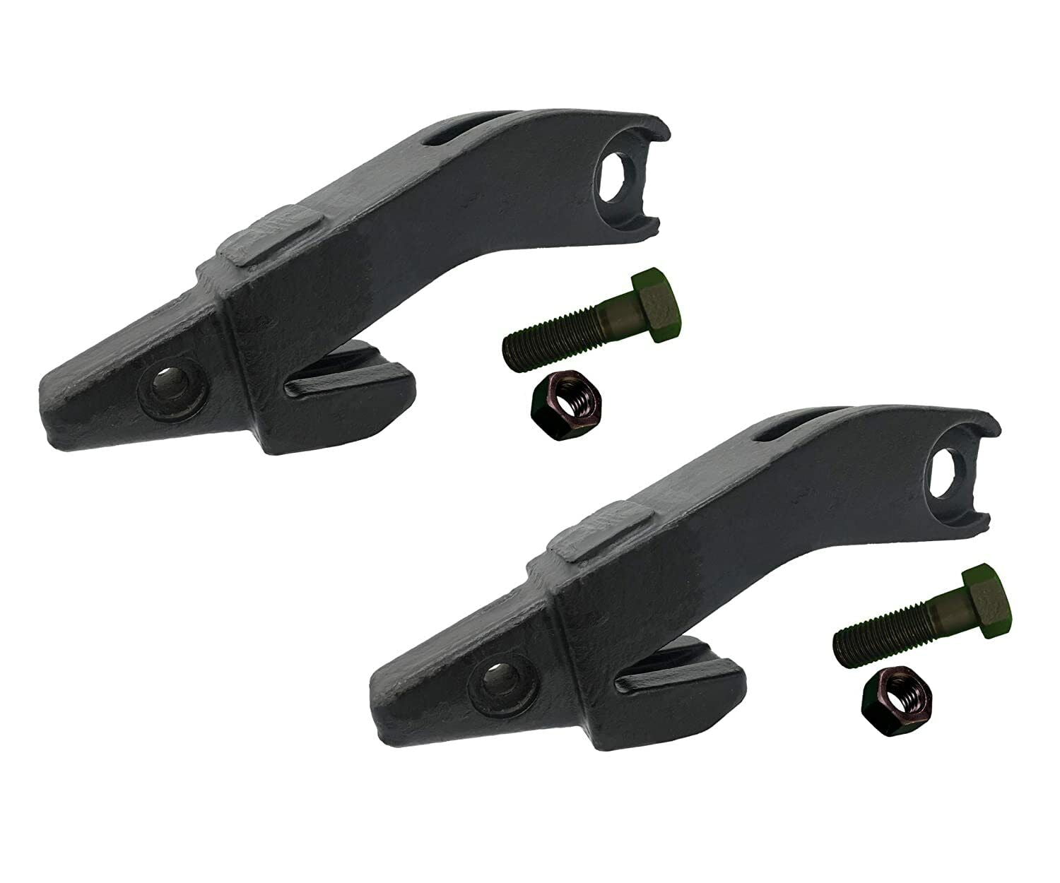 2 Wheel Loader Bucket Bolton Corner Adapters T25EA w/ Hardware, fits 1